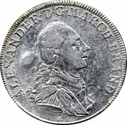 1 Thaler - Christian Frederick Charles Alexander obverse image