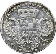 1 Thaler - Christian Frederick Charles Alexander, Germany, 1775-1776 reverse image