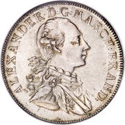 1 Thaler - Christian Frederick Charles Alexander obverse image
