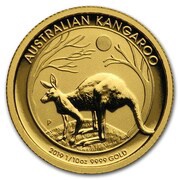 15 Dollars - Elizabeth II 6th Portrait - Kangaroo - Gold Bullion Coin, Australia, 2019 reverse image