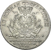 1 Thaler - Christian Frederick Charles Alexander Konventionstaler, Germany, 1778 reverse image