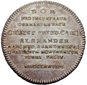 1 Thaler - Christian Frederick Charles Alexander Peace obverse image
