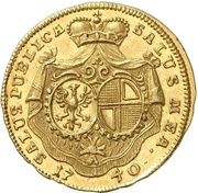 1 Ducat - Charles William Frederick, Germany, 1740 reverse image