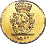 1 Ducat - Christian Frederick Charles Alexander, Germany, 1757 reverse image
