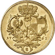 1 Ducat - Christian Frederick Charles Alexander, Germany, 1763 reverse image