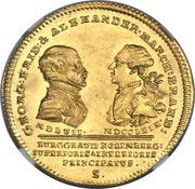 1 Ducat - Christian Frederick Charles Alexander Acquisition of Bayreuth obverse image