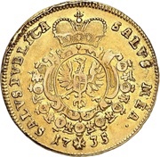 1 Carolin - Charles William Frederick, Germany, 1734-1735 reverse image