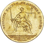 4 Ducats - Charles William Frederick Ansbach Justice Board, Germany, 1730 reverse image