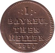 1 Heller - Frederick, Germany, 1749-1758 reverse image