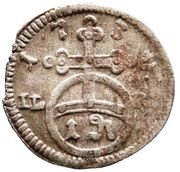 1 Pfennig - George Frederick Charles, Germany, 1727-1734 reverse image