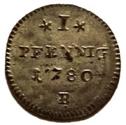 1 Pfennig - Christian Frederick Charles Alexander, Germany, 1780-1783 reverse image