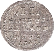 2 Pfennige - Frederick Ⅲ, Germany, 1751-1752 reverse image
