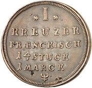 1 Kreuzer - Frederick III, Germany, 1752 reverse image