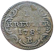 1 Kreuzer - Christian Frederick Charles Alexander, Germany, 1785-1786 reverse image