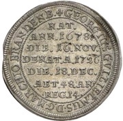 1⁄12 Thaler - George William Death, Germany, 1726 reverse image