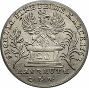 20 Kreuzers - Frederick, Germany, 1760-1763 reverse image