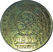 20 Kreuzers - Alexander, Germany, 1782-1786 reverse image