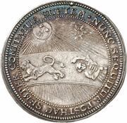 1 Thaler - Christian Ernest Marriage, Germany, 1671 reverse image