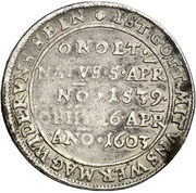 ⅛ Thaler - George Frederick the Elder Death, Germany, 1603 reverse image