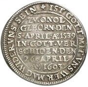 ½ Thaler - George Frederick I Death, Germany, 1603 reverse image