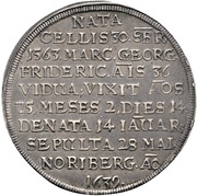 ½ Thaler - John IV Alchimysta Death, Germany, 1639 reverse image