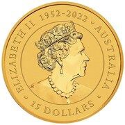 15 Dollars In the name of Elizabeth II; 6th Portrait - Koala - Gold Bullion obverse image