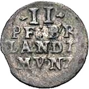 2 Pfennig - Frederick William, Germany, 1676-1685 reverse image