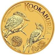 15 Dollars - Elizabeth II Posthumous; 6th Portrait - Australian Kookaburra - Gold Bullion, Australia, 2023 reverse image
