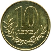10 Lekë Non-magnetic reverse image