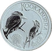 15 Dollars - Elizabeth II Posthumous; 6th Portrait - Australian Kookaburra - Platinum Bullion, Australia, 2023 reverse image
