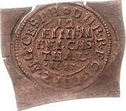 1⁄12 Thaler - Frederick William Klippe; Copper pattern strike, Germany, 1687 reverse image
