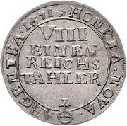 ⅛ Thaler - Frederick William, Germany, 1670-1676 reverse image