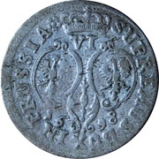 6 Gröscher - Frederick III, Germany, 1698-1700 reverse image