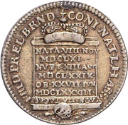 ¼ Thaler - Frederick William Death, Germany, 1683 reverse image