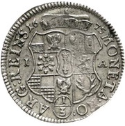 ⅓ Thaler - Frederick William, Germany, 1674-1675 reverse image