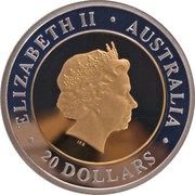 20 Dollars - Elizabeth II 4th Portrait - Third Millennium First Day obverse image