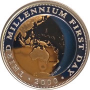 20 Dollars - Elizabeth II 4th Portrait - Third Millennium First Day, Australia, 2000 reverse image