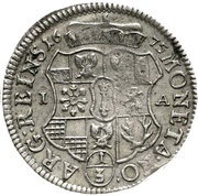 ⅓ Thaler - Frederick William, Germany, 1676 reverse image