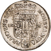 ⅓ Thaler - Frederick III, Germany, 1690-1700 reverse image
