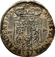 ⅔ Thaler - Frederick III, Germany, 1689-1700 reverse image