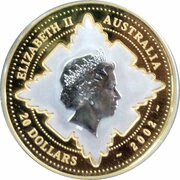 20 Dollars - Elizabeth II 4th Portrait - Golden Jubilee Accession - Bi-Metalic Proof obverse image