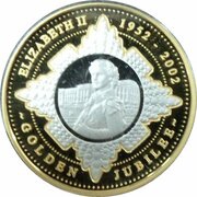 20 Dollars - Elizabeth II 4th Portrait - Golden Jubilee Accession - Bi-Metalic Proof reverse image