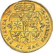 2 Ducats - Frederick William, Germany, 1670-1674 reverse image