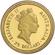 25 Dollars - Elizabeth II 3rd Portrait - Gold Nugget - Golden Eagle - Bullion Coin obverse image
