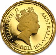 25 Dollars - Elizabeth II 3rd Portrait - Gold Nugget - Fathers Day - Bullion Coin obverse image