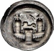 Denier Bracteate - Henry of Gardelegen, Germany, 1184-1192 reverse image