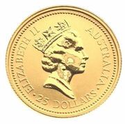 25 Dollars - Elizabeth II 3rd Portrait - Australian Nugget - Gold Bullion Coin obverse image