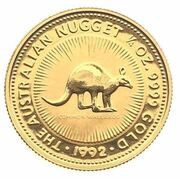 25 Dollars - Elizabeth II 3rd Portrait - Australian Nugget - Gold Bullion Coin, Australia, 1991-1992 reverse image