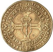 10 Ducats - John George, Germany, 1587 reverse image