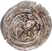 Denier Bracteate - Hartwig II of Utlede, Germany, 1184-1207 reverse image